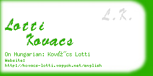 lotti kovacs business card